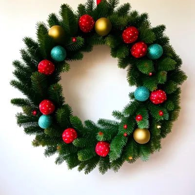 Balight Christmas Wreath with Battery Operated LED